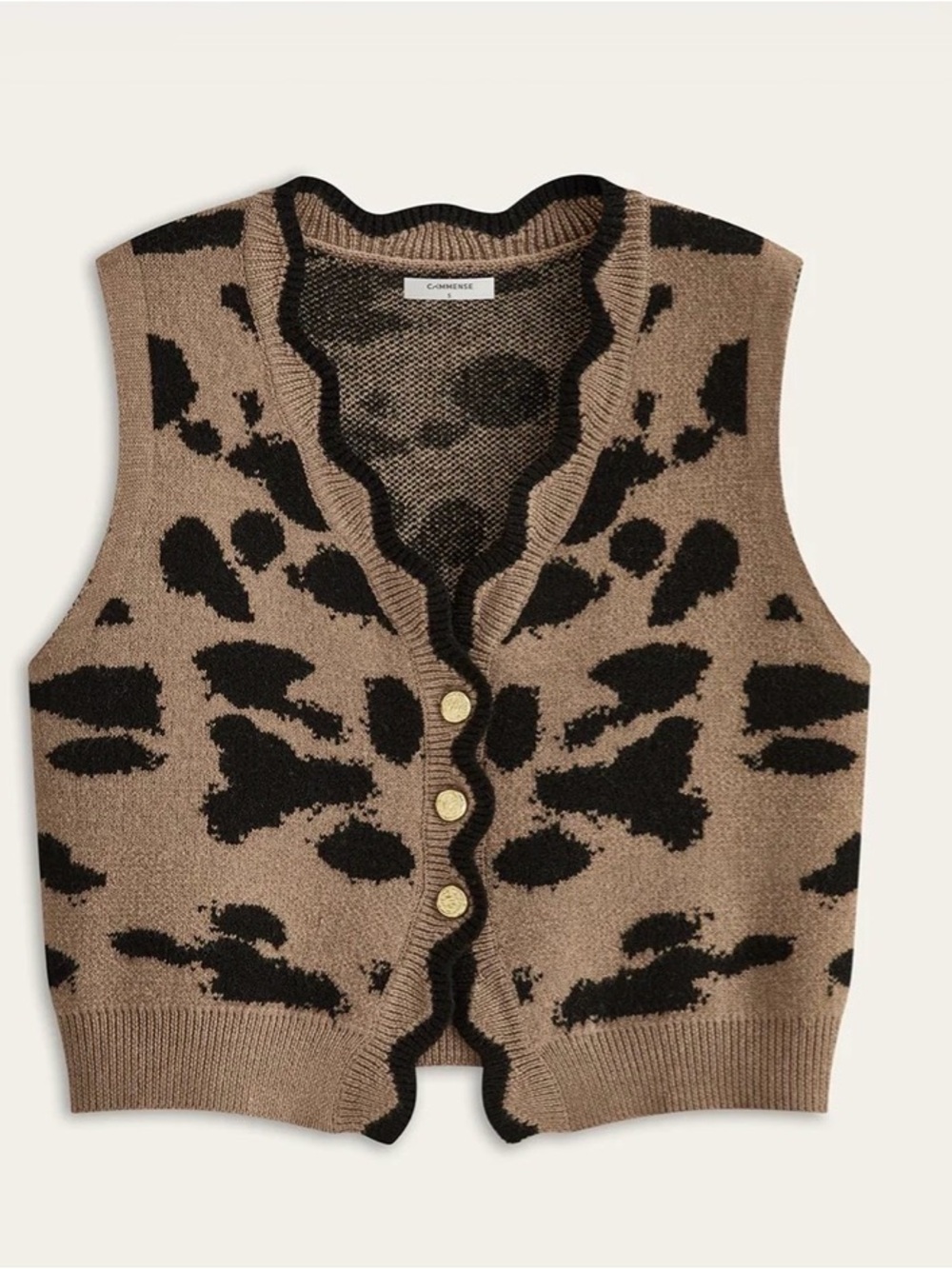 Commense Leopard Print Cardigan